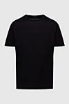 Cesare di Napoli Black cotton T-shirt for men - 100% cotton. Country of manufacture: Italy. Care: specialized cleaning - photo 1