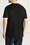 Black cotton T-shirt for men Cesare di Napoli - 100% cotton. Country of manufacture: Italy. Care: specialized cleaning - photo 4