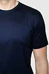 Cesare di Napoli Cotton T-shirt blue for men - 100% cotton. Country of manufacture: Italy. Care: specialized cleaning - photo 5