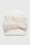 Panicale Fur white cap for women - fur. 100% fur. Country of manufacture: Italy. Care: specialized cleaning - photo 1