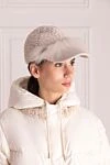 Fur white cap for women Panicale - fur. 100% fur. Country of manufacture: Italy. Care: specialized cleaning - photo 2