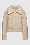 Fleur de Paris Women's beige wool and acrylic jacket - 30% wool, 70% acrylic. Closure: zipper. Country of manufacture: Italy. Care: specialized cleaning - photo 1