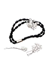 Annabella Hairpin and elastic band for women gray with crystals in the shape of flowers - crystals in the shape of flowers. 100% metal. Fastener: pin. Country of manufacture: Italy. Care: specialized cleaning - photo 1