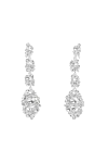 Annabella Earrings for women gray with crystal pendants - crystals in the original form. metal. nail. Country of manufacture: Italy. Care: specialized cleaning - photo 1