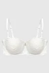 Annabella Women's bra with lace, white - lace. 100% polyester. Fastener: hooks. straps. Country of manufacture: Italy. Care: specialized cleaning - photo 1