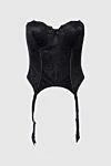 Annabella Women's corset bra with lace, black - lace. polyamide, elastane, cotton. corset bones, suspenders for stockings. Country of manufacture: Italy. Care: specialized cleaning - photo 1