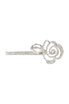 Annabella Hairpin for women gray with crystals in the shape of a rose - crystals. 100% metal. Fastener: pin. Country of manufacture: Italy. Care: specialized cleaning - photo 1