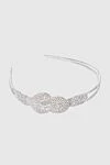 Annabella Women's gray tiara with crystals in the shape of an eight - crystals in the shape of stars. 100% metal. Country of manufacture: Italy. Care: specialized cleaning - photo 1