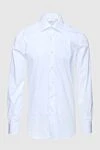 Barba Napoli White shirt for men - 78% cotton, 18% polyamide, 4% elastane. Closure: buttons. Country of manufacture: Italy. Care: specialized cleaning - photo 1