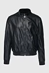 Corneliani Black leather jacket for men - 100% leather. Closure: Zipper. Two side pockets. Country of manufacture: Italy. Care: specialized cleaning - photo 1