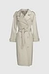 Fleur de Paris Beige cotton raincoat for women - 100% cotton. buttons, belt. Country of manufacture: Italy. Care: specialized cleaning - photo 1