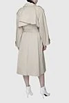 Fleur de Paris Beige cotton raincoat for women - 100% cotton. buttons, belt. Country of manufacture: Italy. Care: specialized cleaning - photo 3