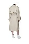 Beige cotton raincoat for women Fleur de Paris - 100% cotton. buttons, belt. Country of manufacture: Italy. Care: specialized cleaning - photo 4