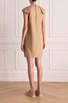 Beige leather dress for women Brunello Cucinelli - zipper. sleeveless, epaulettes on the shoulders. 100% genuine leather. Country of manufacture: Italy. Care: specialized cleaning - photo 4