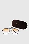 Brown men's metal and plastic sunglasses for sun protection Tom Ford - logo on the lens, ombre effect. UV protection, scratch protection, case included. plastic, metal. Country of manufacture: Italy. Care: specialized cleaning - photo 4