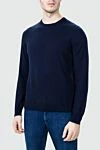 Gran Sasso Cashmere jumper blue for men - 100% cashmere. Country of manufacture: Italy. Care: specialized cleaning - photo 3