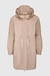 Panicale Women's beige polyester coat - Additional: hood. 100% polyester. zipper, drawstring. two side pockets. Country of manufacture: Italy. Care: specialized cleaning - photo 1