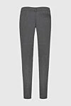 Gray women's trousers with bead decoration Panicale - three pockets. 96% wool, 4% elastane. zipper. Country of manufacture: Italy. Care: specialized cleaning - photo 6