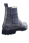 Women's gray leather Chelsea boots with a metallic effect Panicale - contrasting inserts, spraying. leather. Sole height: 2 centimeters. elastic inserts. Country of manufacture: Italy. Care: specialized cleaning - photo 4