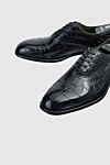 Tardini Shoes for men from alligator leather black - Perforation, textured leather. 100% alligator leather. Lace. Interior finish: Alligator leather. Insole: Leather. Heel height: 2 cm. Other materials. Country of manufacture: Italy. Care: specialized cleaning - photo 5