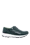 Tardini Green alligator leather sneakers for men - textured leather, contrast sole. alligator skin. lacing. height 2cm. Country of manufacture: Italy. Care: specialized cleaning - photo 1