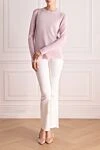 Pink wool jumper for women Peserico - lurex. 100% wool. Country of manufacture: Italy. Care: specialized cleaning - photo 2