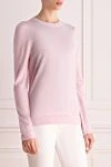 Peserico Pink wool sweater for women - lurex. 100% wool. Country of manufacture: Italy. Care: specialized cleaning - photo 3