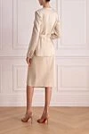 Костюм с юбкой серый женский Ermanno Scervino - цветы. 54% хлопок, 43% лиоцелл, 3% эластан. пояс. два боковых кармана. Страна производитель: Италия. Уход: специализированная чистка - фото 4