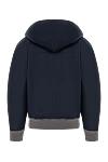 Blue polyurethane sports sweatshirt for men Jacob Cohen - hood. 100% polyurethane. Closure: zipper. Country of manufacture: Italy. Care: specialized cleaning - photo 6