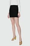 Класична вовняна міні-спідниця чорного кольору Saint Laurent - 100% шерсть. Країна виробник: Італія. Догляд: спеціалізоване чищення - фото 4