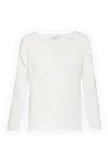 Panicale White cotton and nylon jumper for women - textured knitwear. 76% cotton, 24% nylon. Country of manufacture: Italy. Care: specialized cleaning - photo 1