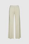 Panicale White women's flared trousers - 86% viscose, 8% polyester, 6% elastane. elastic belt. Country of manufacture: Italy. Care: specialized cleaning - photo 1