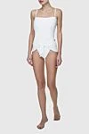 White women's swimsuit made of polyamide and elastane Zimmermann - 72% polyamide, 28% elastane. Closure: ties. Country of manufacture: Italy. Care: specialized cleaning - photo 2