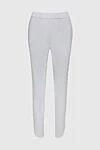 Panicale Gray women's trousers emphasizing the silhouette - two pockets. 95% viscose, 5% elastane. elastic belt. Country of manufacture: Italy. Care: specialized cleaning - photo 1