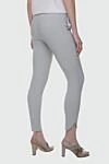 Gray women's trousers emphasizing the silhouette Panicale - two pockets. 95% viscose, 5% elastane. elastic belt. Country of manufacture: Italy. Care: specialized cleaning - photo 4