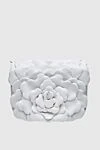 Valentino Women's white leather bag with textured petals - textured petals. genuine leather. zipper. Country of manufacture: Italy. Care: specialized cleaning - photo 1