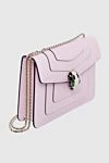 Bag pink Bvlgari - Fastener: zipper, buckle. stitching. 100% leather. Country of manufacture: Italy. Care: specialized cleaning - photo 4