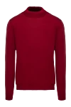 Cesare di Napoli Burgundy wool turtleneck jumper for men - Additionally: High collar stand. Composition: 100% wool. Country of manufacture: Italy. Care: specialized cleaning - photo 1