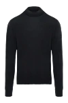 Cesare di Napoli Black wool turtleneck jumper for men - Additionally: High collar stand. Composition: 100% wool. Country of manufacture: Italy. Care: specialized cleaning - photo 1