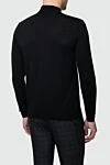 Cesare di Napoli Black wool turtleneck jumper for men - Additionally: High collar stand. Composition: 100% wool. Country of manufacture: Italy. Care: specialized cleaning - photo 3