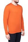 Cesare di Napoli Orange wool jumper for men - 100% wool. Country of manufacture: Italy. Care: specialized cleaning - photo 3