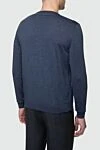 Blue wool sweater for men Cesare di Napoli - 100% wool. Country of manufacture: Italy. Care: specialized cleaning - photo 4