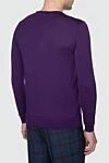 Violet wool jumper for men Cesare di Napoli - 100% wool. Country of manufacture: Italy. Care: specialized cleaning - photo 4