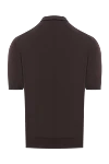 Brown knit polo shirt with zipper and ring Stefano Ricci - Zip logo. 100% cotton. Closure: Zipper. Country of manufacture: Italy. Care: specialized cleaning - photo 8