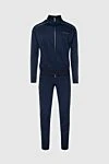 Stefano Ricci Sports suit for men made of polyamide and wool blue - Contrast trim. 50% polyamide, 50% wool. Closure: Drawstring, zipper. Four side pockets. Country of manufacture: Italy. Care: specialized cleaning - photo 1
