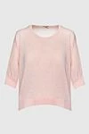 Peserico Women's loose-fitting blouse pink - free cut. linen, cotton. Country of manufacture: Italy. Care: specialized cleaning - photo 1