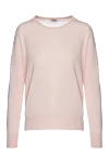 Peserico Pink linen and cotton jumper for women - 60% linen, 40% cotton. Country of manufacture: Italy. Care: specialized cleaning - photo 1