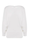 Peserico Women's blouse with ties on the back white - viscose, polyamide. Fastener: tie. Country of manufacture: Italy. Care: specialized cleaning - photo 1