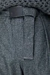 Brunello Cucinelli Брюки женские шерстяные с ремешком серые - защипы. шерсть. пуговица, молния, пояс. Страна производитель: Италия. Уход: специализированная чистка - фото 5