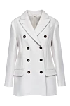 Brunello Cucinelli Жакет из копры белый женский - контрастные пуговицы. 100% купра. пуговицы. два внешних боковых кармана, нагрудный карман, три внутренних кармана. 100% купро. Страна производитель: Италия. Уход: специализированная чистка - фото 1